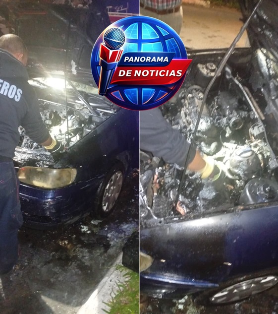 SE INCENDIÓ UN AUTO CUANDO TRANSITABA POR CALLE POSADAS